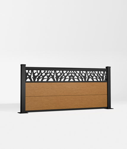 Low (set) Henley Oak Composite Fence Panel 