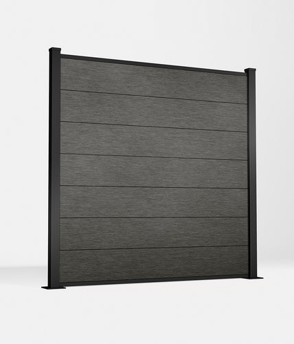 Suffolk Charcoal composite fence panel - Tall (set)