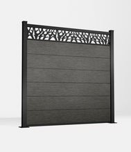 Load image into Gallery viewer, Large Size Henley Charcoal Composite Fence Panel

