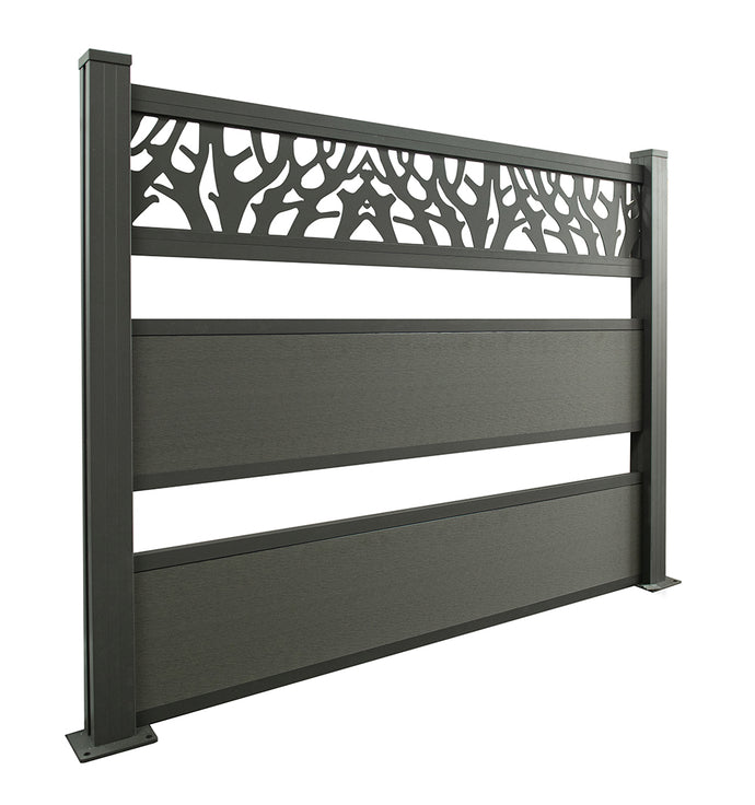 Medium Henley Charcoal Composite Fence Panel