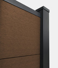 Load image into Gallery viewer, Tall Set Suffolk Walnut Composite Fence Panel
