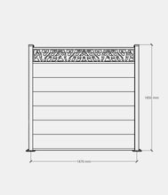 Load image into Gallery viewer, Large Size Henley Charcoal Composite Fence Panel
